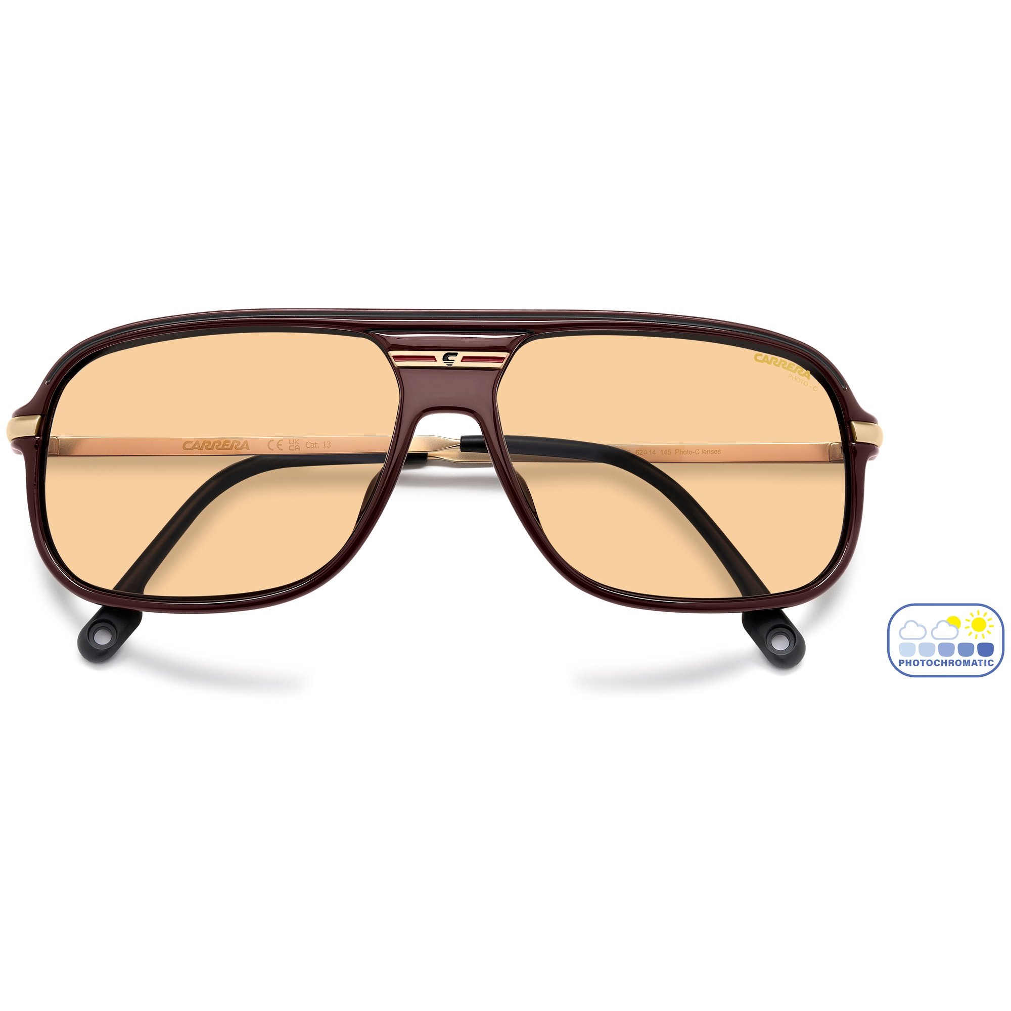 Óculos de Sol Carrera C Sport 10/S 6K3 - Vermelho Burgundy 62 Marrom 4