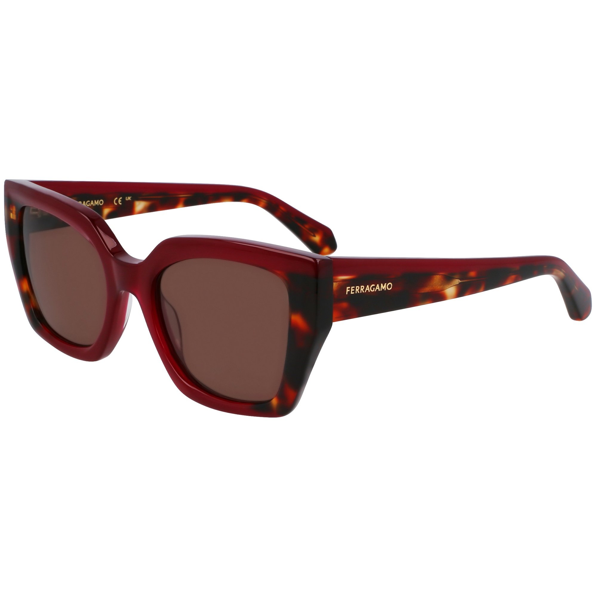 Óculos de Sol Ferragamo SF2035S 654 - Vermelho Burgundy 52