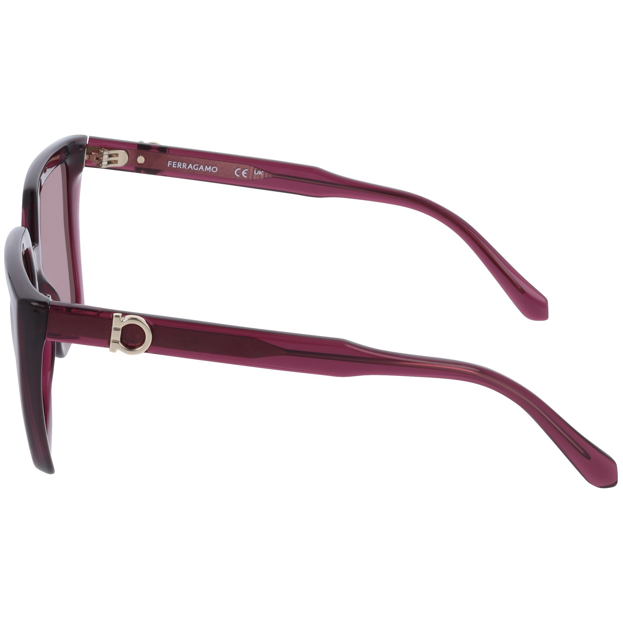 Óculos de Sol Ferragamo SF2058SE 612 - Vermelho Burgundy Cristal 54 Vermelho 3