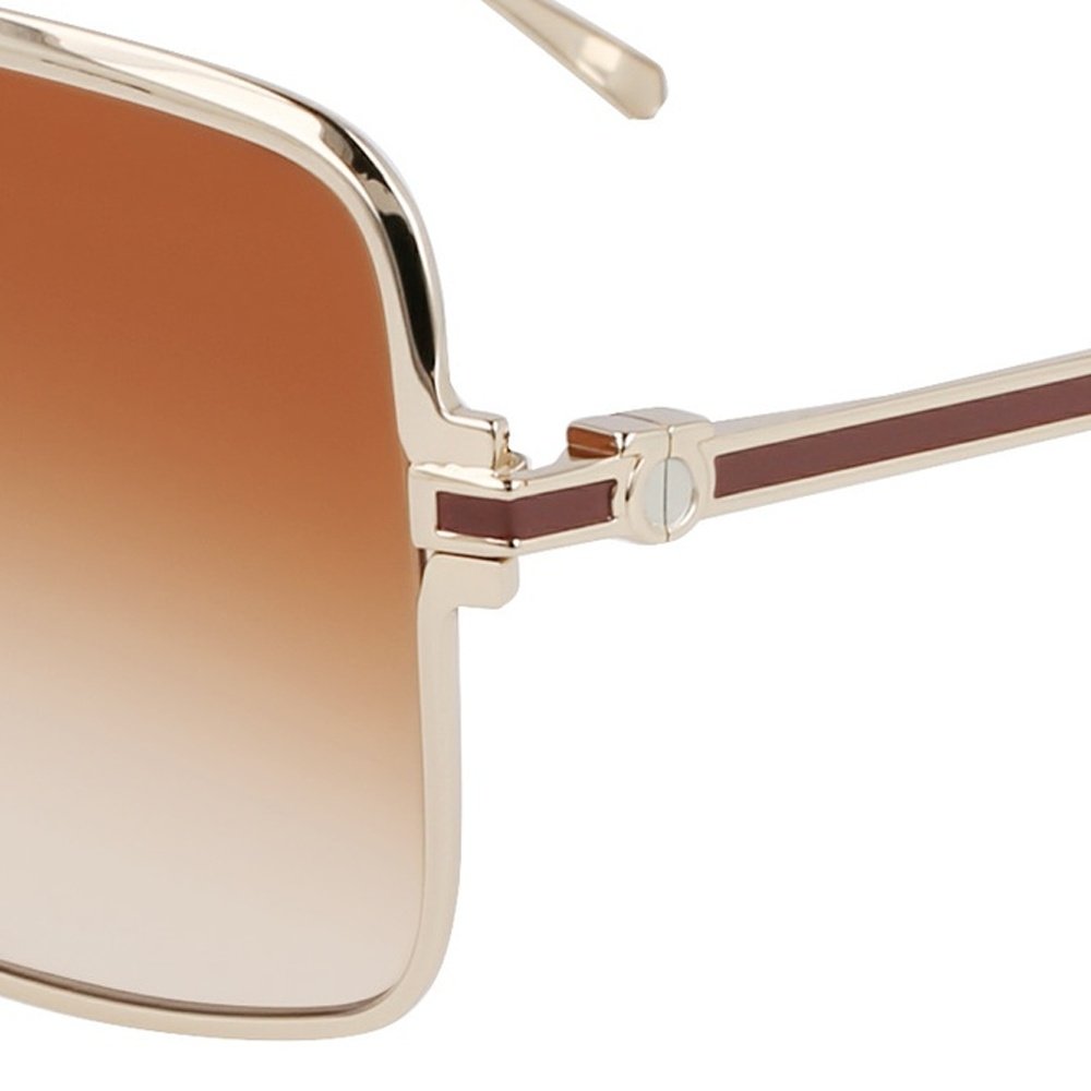 Óculos de Sol Ferragamo SF317S 704 - Dourado 57 Dourado 8