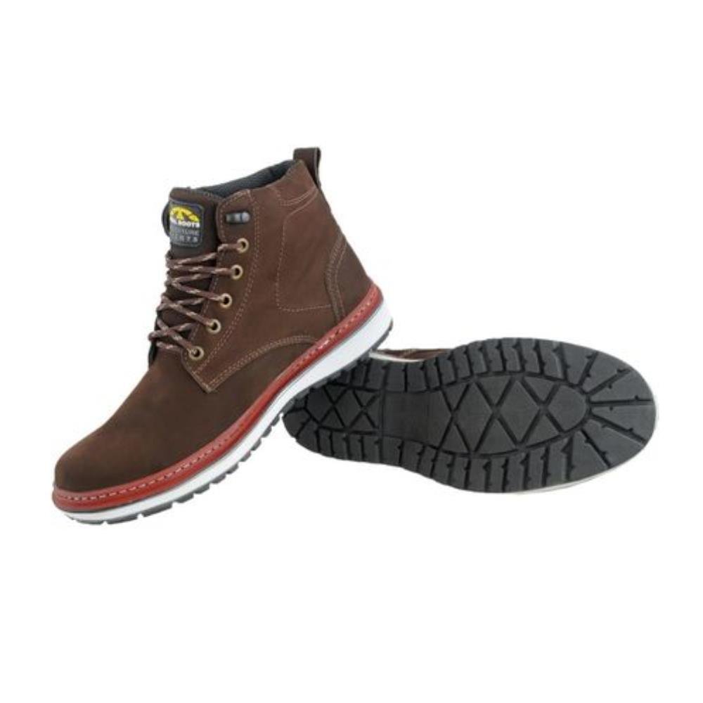 Bota Adventure Nobuck Masculina Couro Trilha Conforto Marrom 3