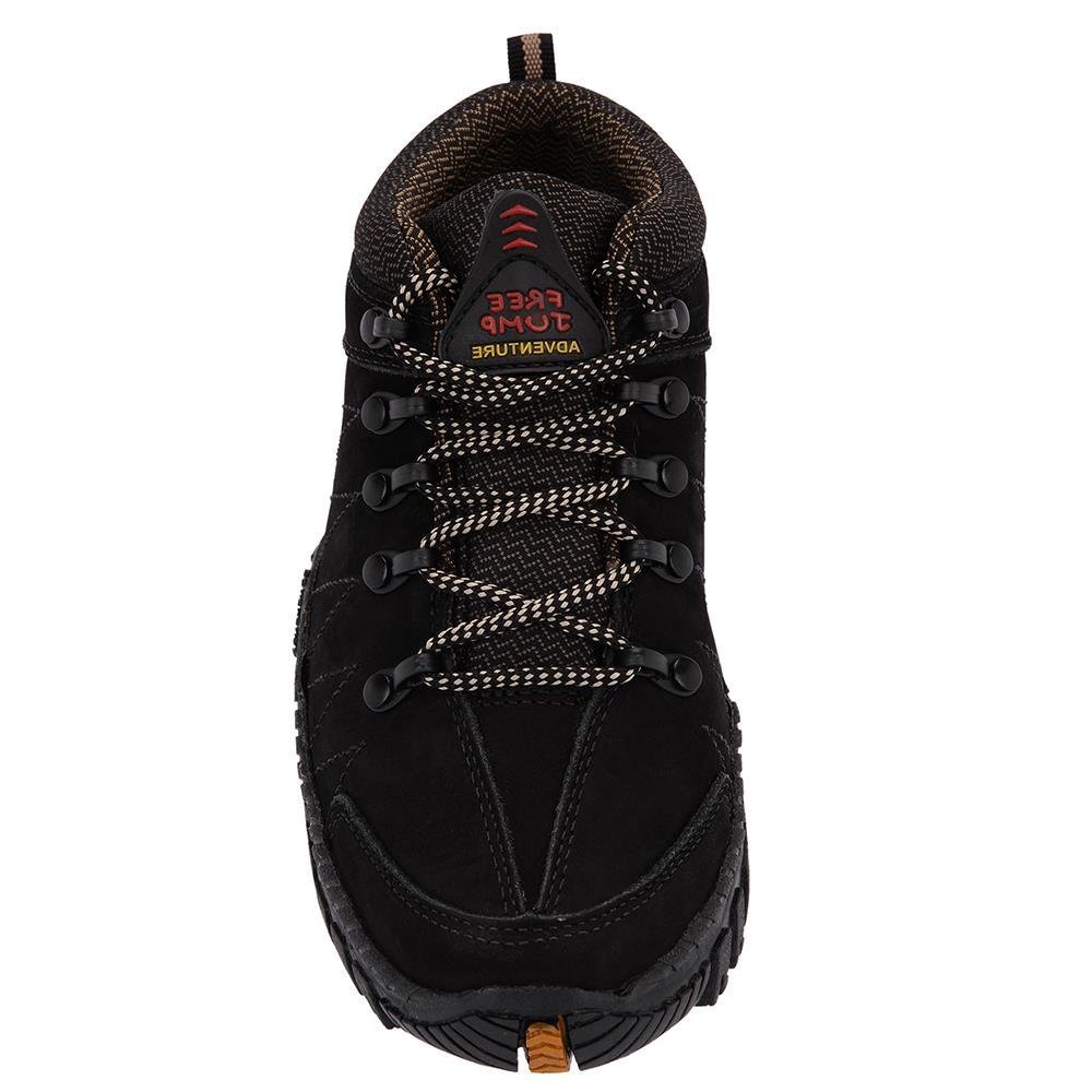 Bota Coturno Adventure Menino Cadarço Cano Curto Conforto Preto 4