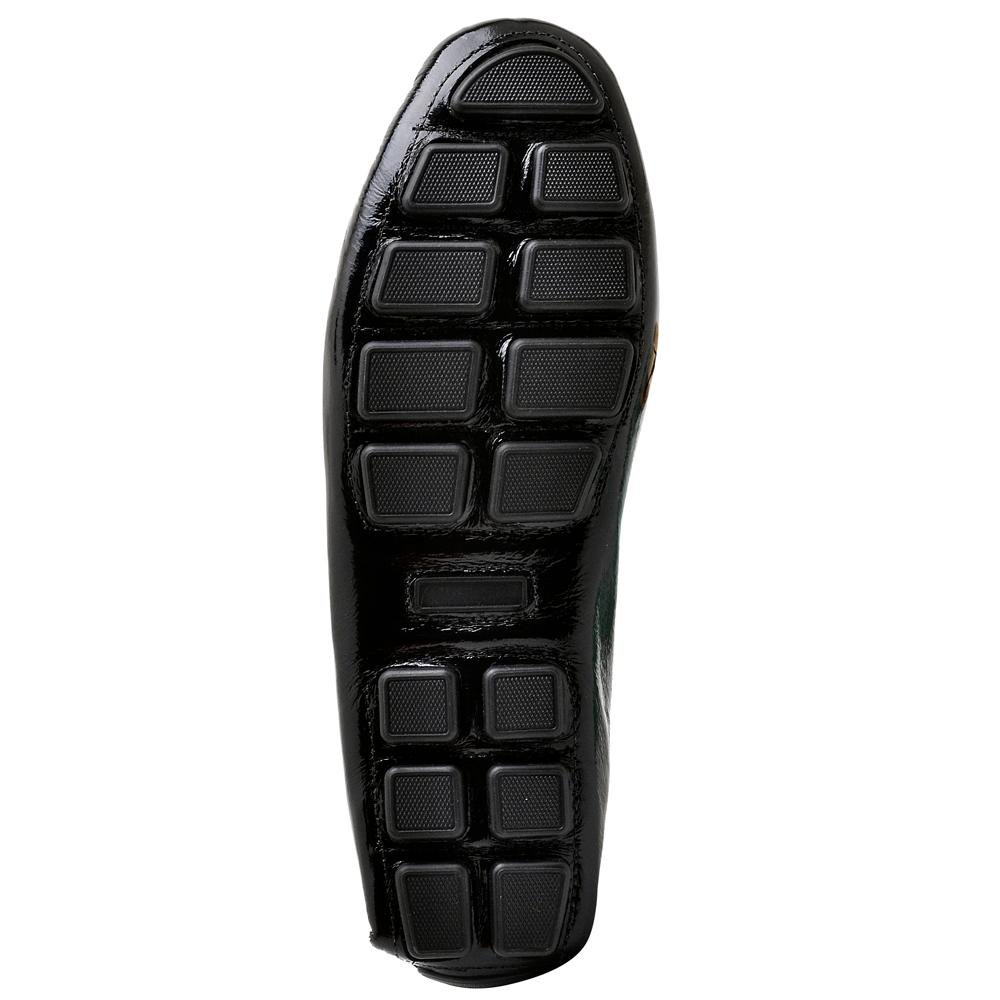 Mocassim Feminino Couro Bico Redondo Verniz Confortável Preto 3