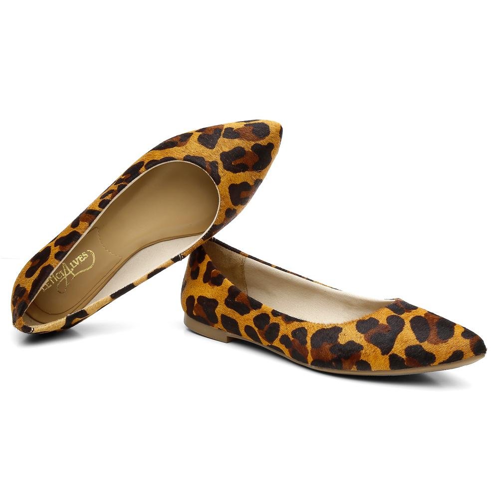 Sapatilha Casual Feminina Animal Print Conforto Estilo
