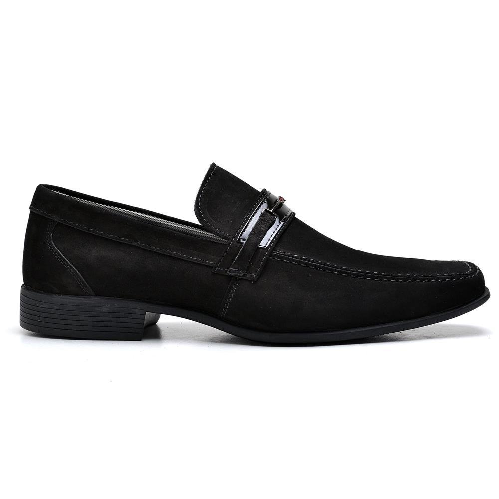 Sapato Social Masculino Calce Fácil Confortável Elegante Preto 2