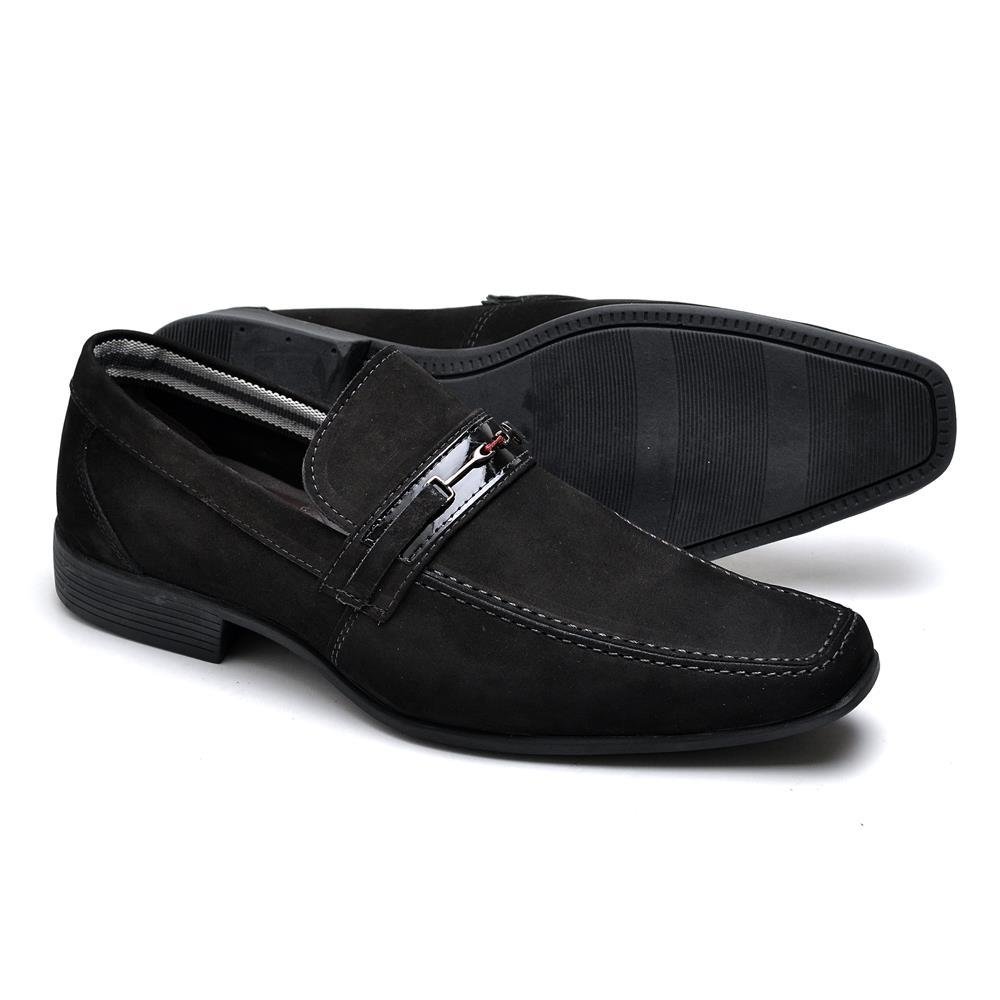 Sapato Social Masculino Calce Fácil Confortável Elegante Preto 3
