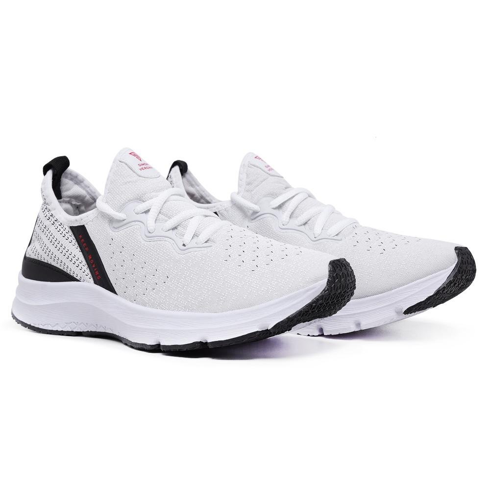 Tênis Masculino Esporte Academia Calce Fácil Conforto Branco 1