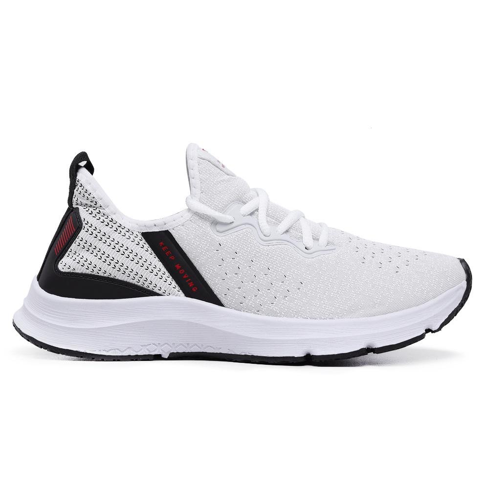 Tênis Masculino Esporte Academia Calce Fácil Conforto Branco 2