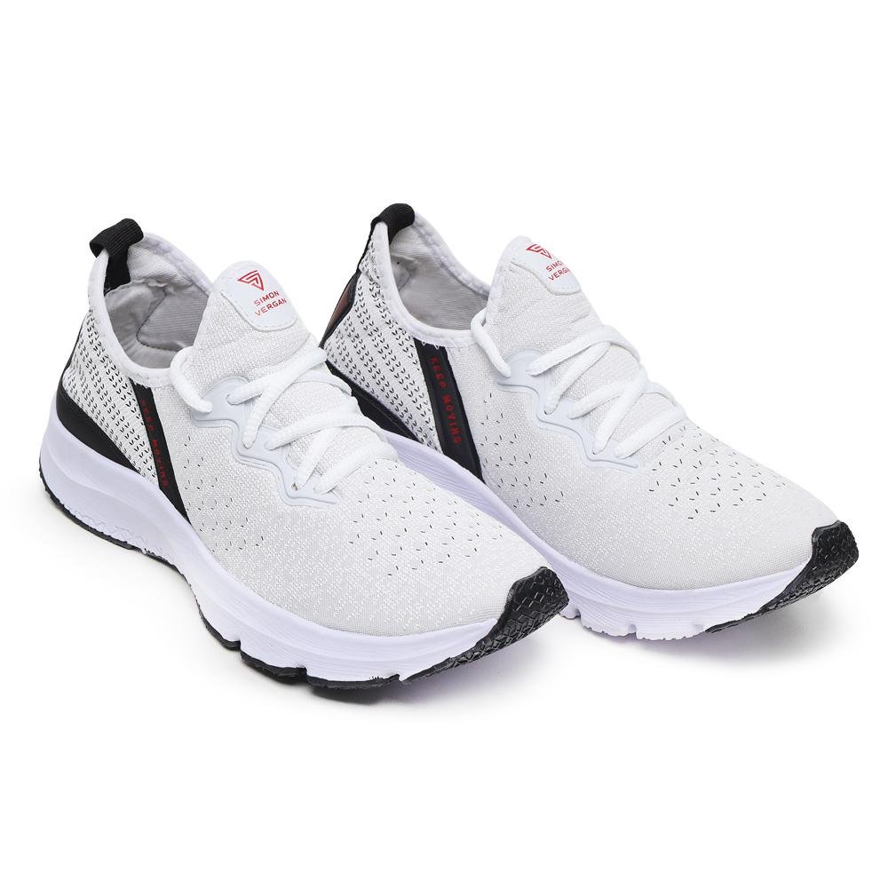 Tênis Masculino Esporte Academia Calce Fácil Conforto Branco 3