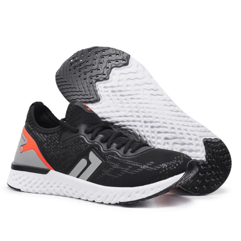 Tênis Masculino Esporte Academia Caminhada Moderno Conforto Preto 3