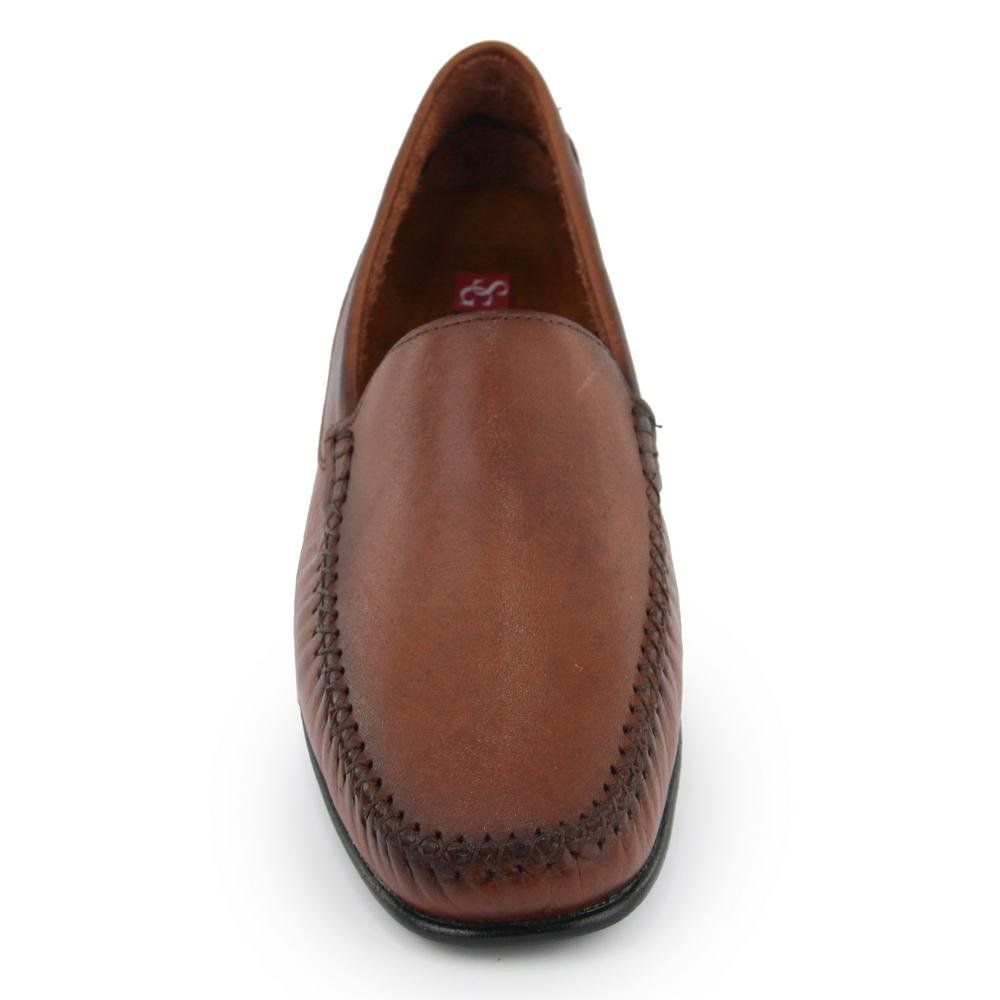 Mocassim Masculino Couro Casual Confortável Clássico Marrom 2