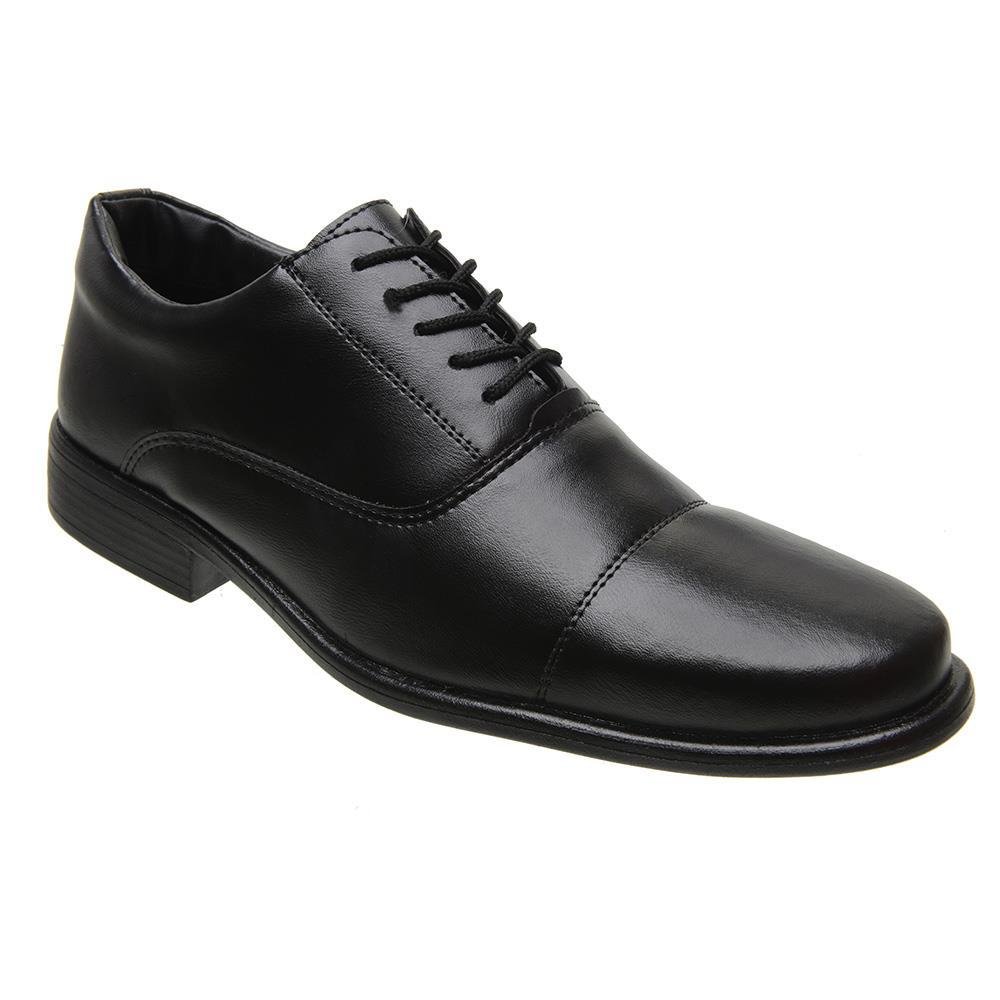 Sapato Social Masculino Casual Confortável Cadarço Elegante Preto 1