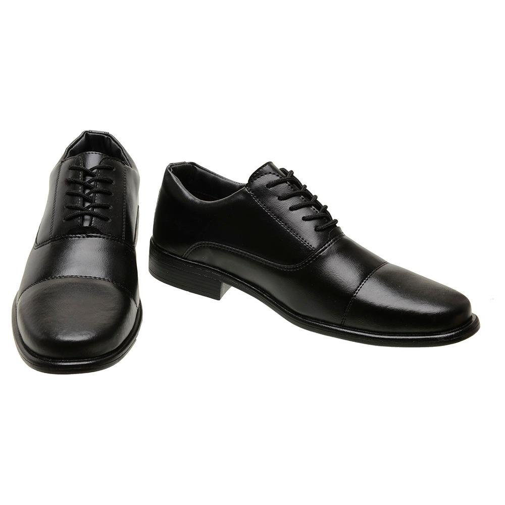 Sapato Social Masculino Casual Confortável Cadarço Elegante Preto 2