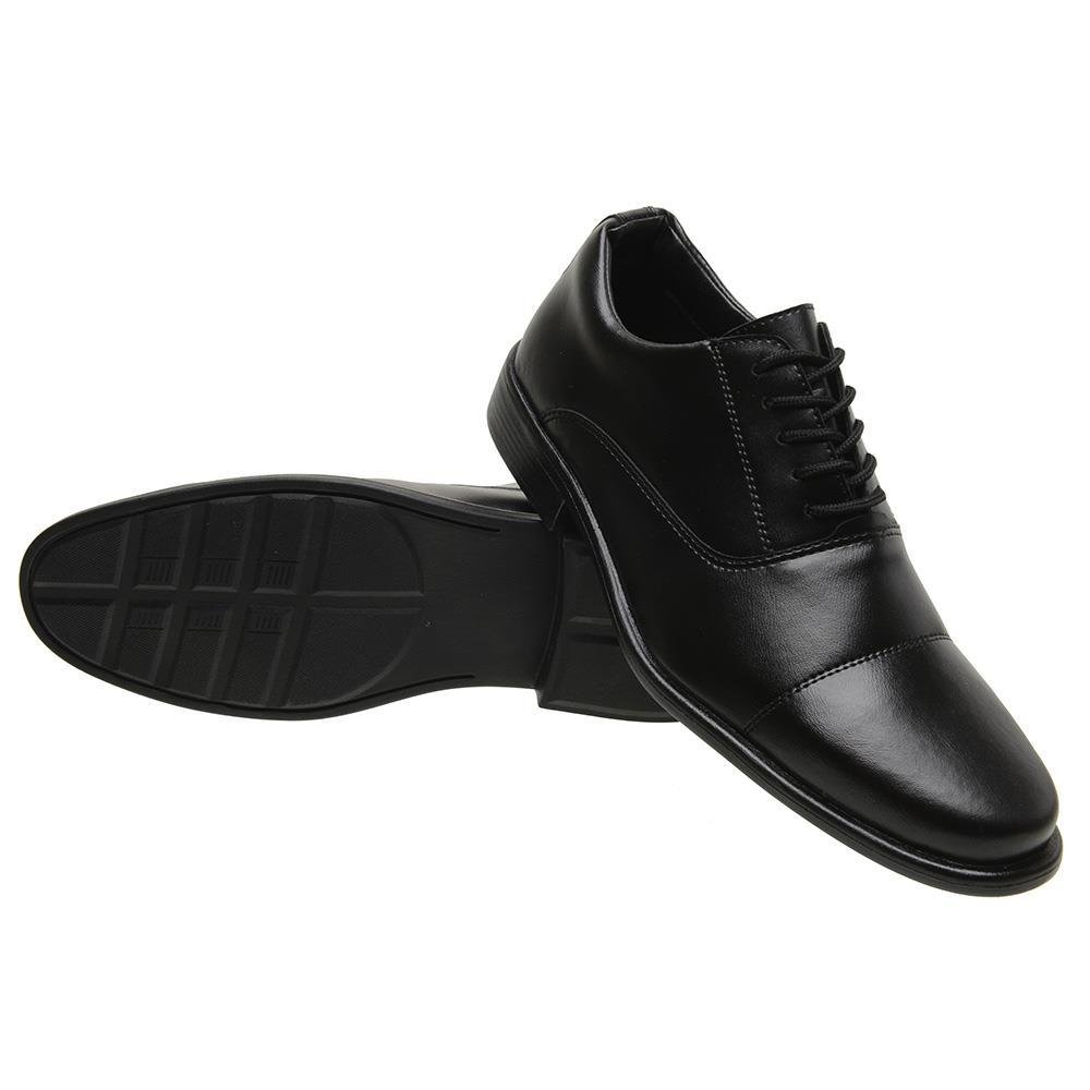 Sapato Social Masculino Casual Confortável Cadarço Elegante Preto 4