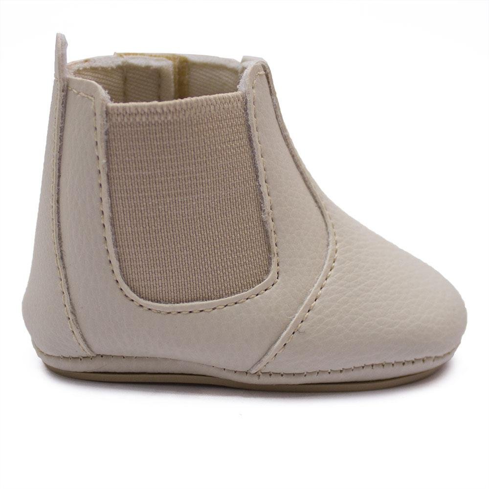 Bota Infantil Menino Botina Bebê Cano Curto Branco 2