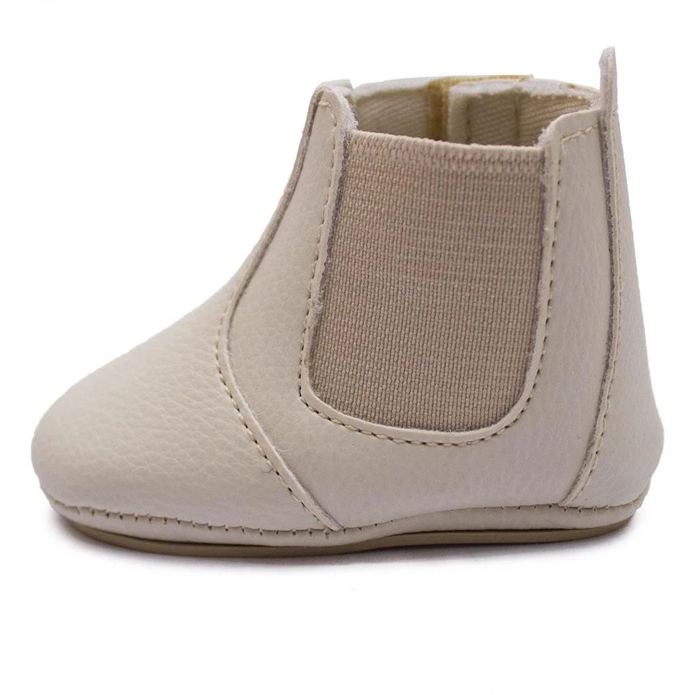 Bota Infantil Menino Botina Bebê Cano Curto Branco 3