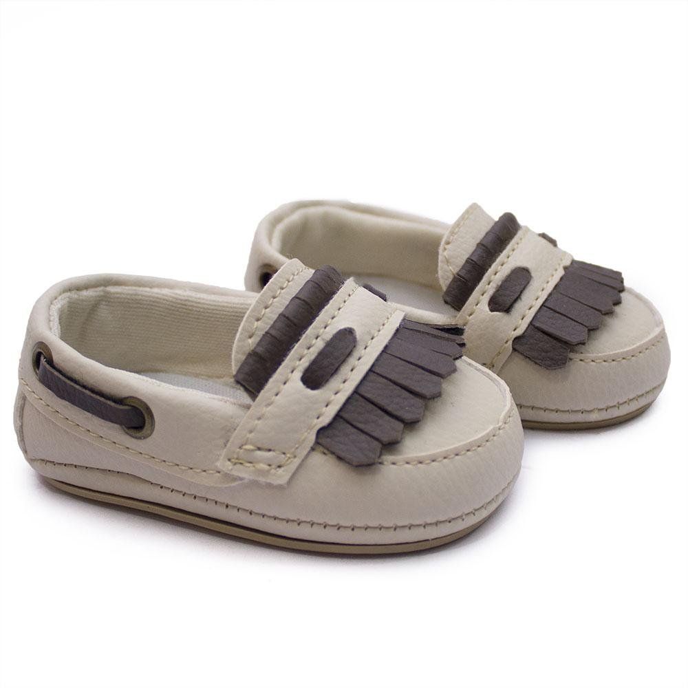 Mocassim Masculino Infantil Bebê Confortável Casual Moderno Cinza 1