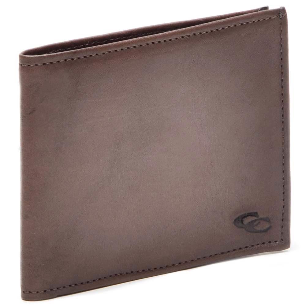 Carteira Masculina Couro Slim Clássica Minimalista Marrom 1