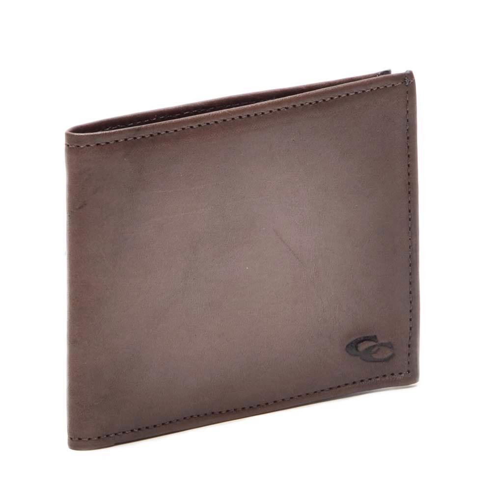 Carteira Masculina Couro Slim Clássica Minimalista Marrom 2