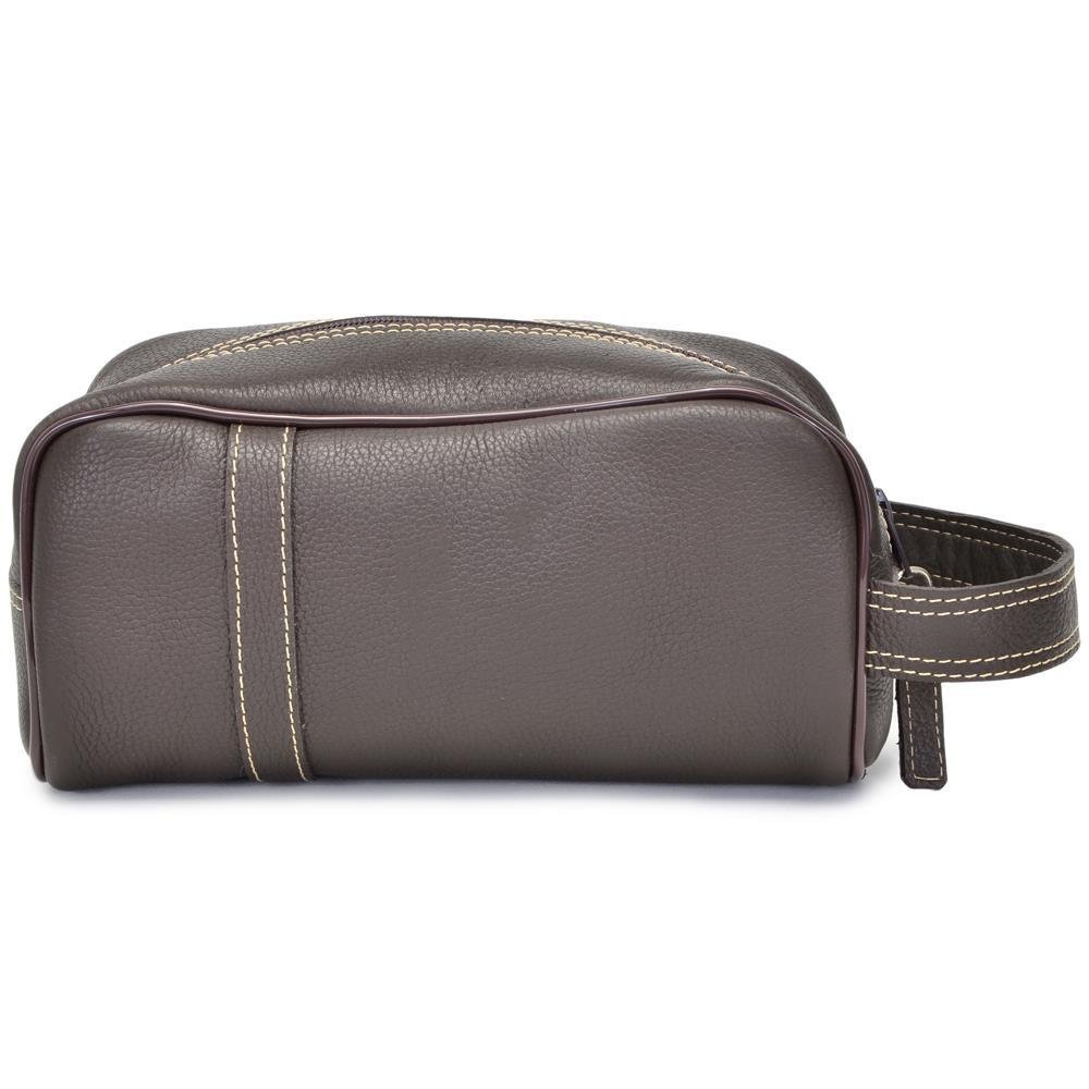Necessaire Masculina Viagem Couro Porta Objeto Marrom 3