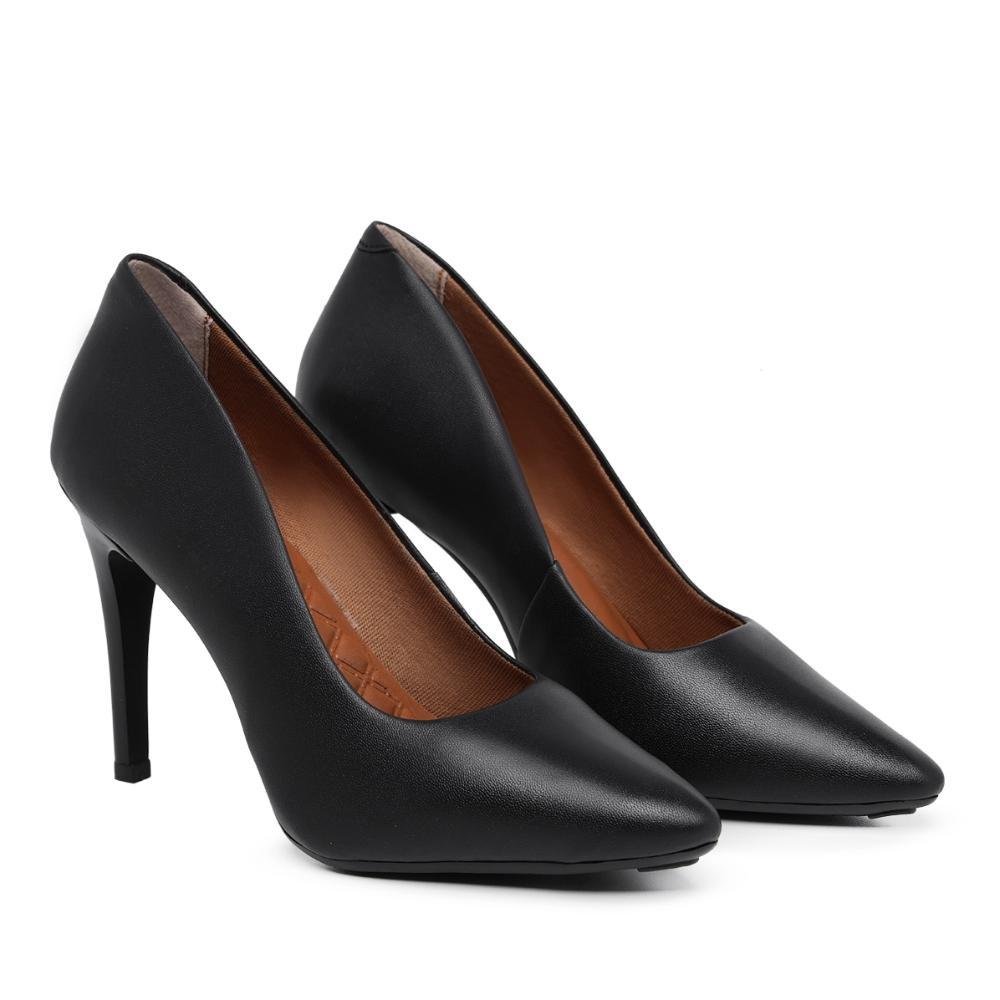 Scarpin Feminino Social Casual Salto Bico Fino Preto 2