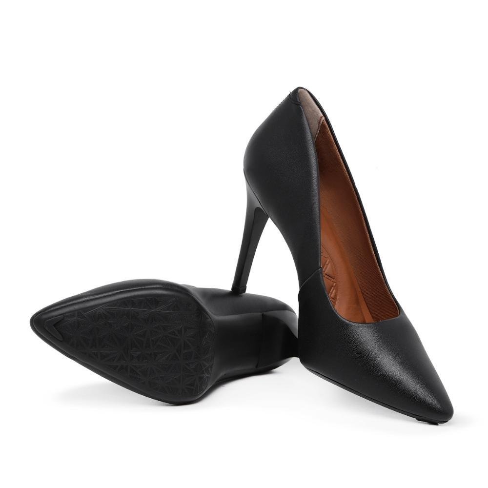 Scarpin Feminino Social Casual Salto Bico Fino Preto 3