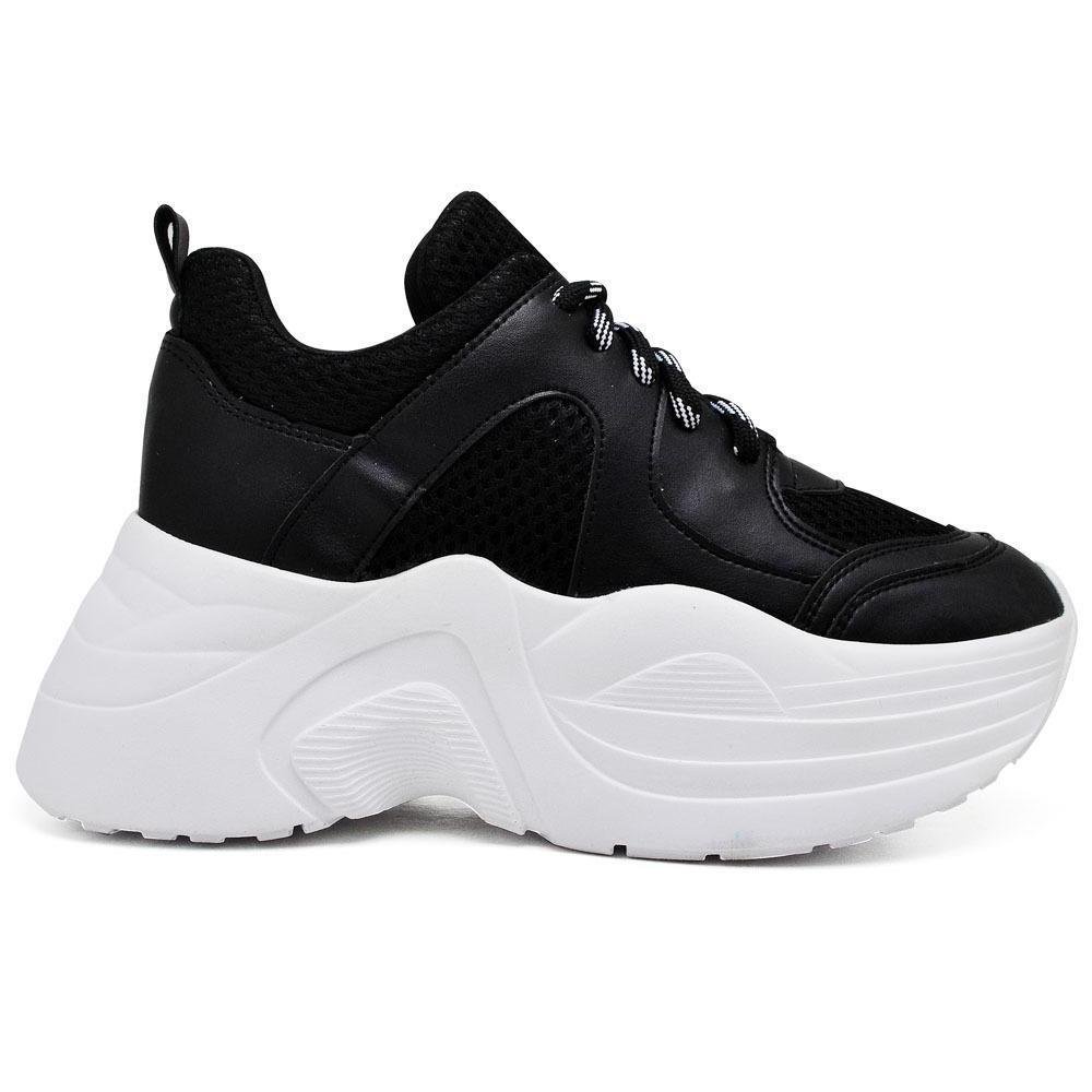 Tênis Chunky Feminino Macio Confortável Preto 3