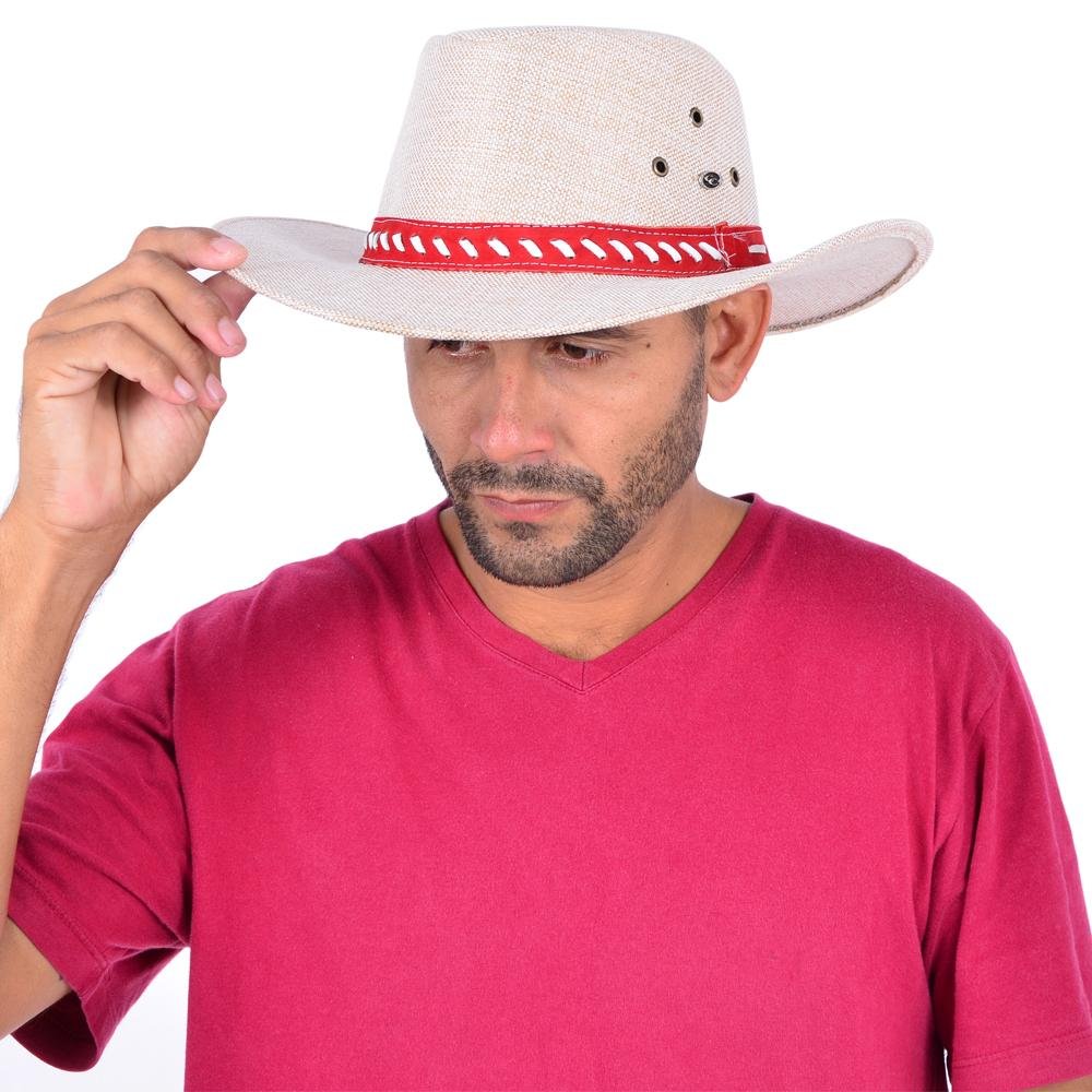 Chapéu Masculino Country Juta Clássico Rodeio Americano Vermelho 2