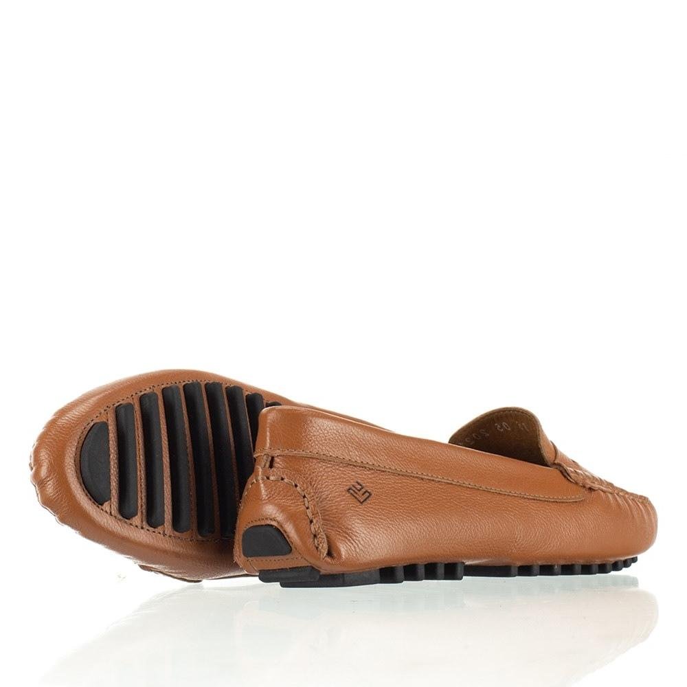 Mocassim Feminino Couro Moderno Calce Fácil Marrom 2