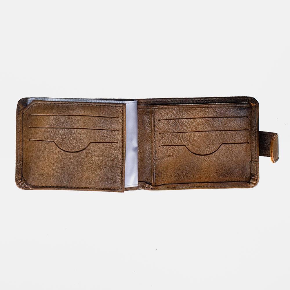 Carteira Masculina Slim Couro Clássica Moderna Dia a Dia Marrom 2