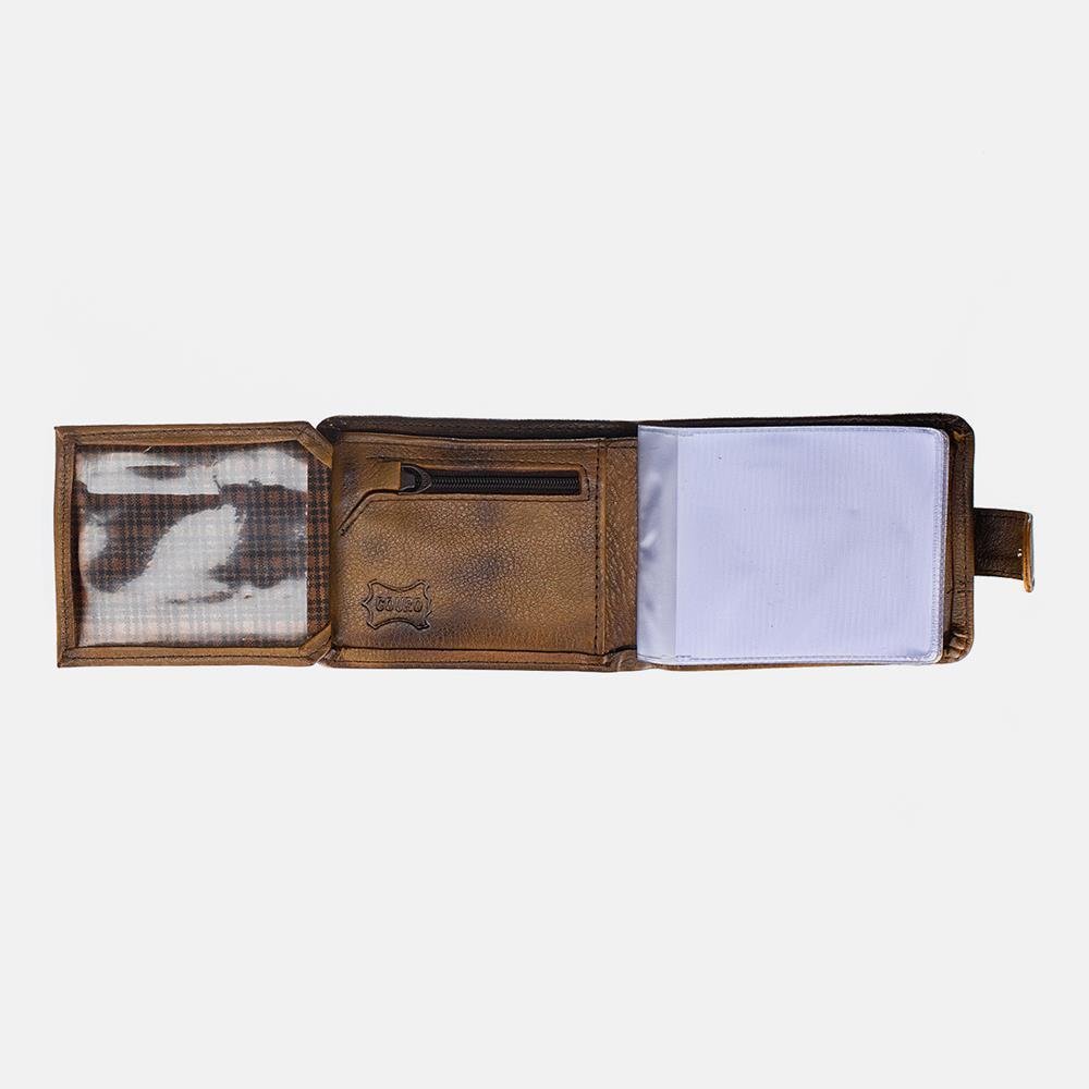 Carteira Masculina Slim Couro Clássica Moderna Dia a Dia Marrom 3
