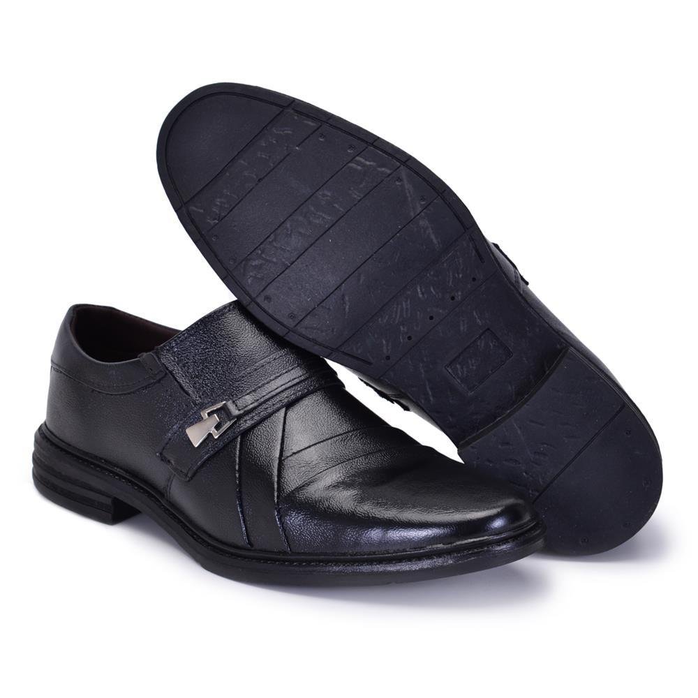 Sapato Social Masculino Couro Casual Premium Moderno Preto 4