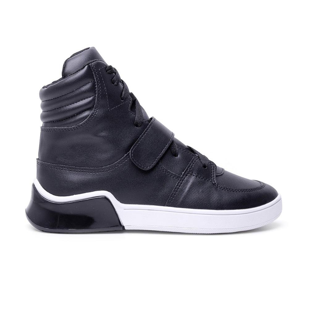 Tênis Feminino Esportivo Cano Alto Caminhada Preto 2