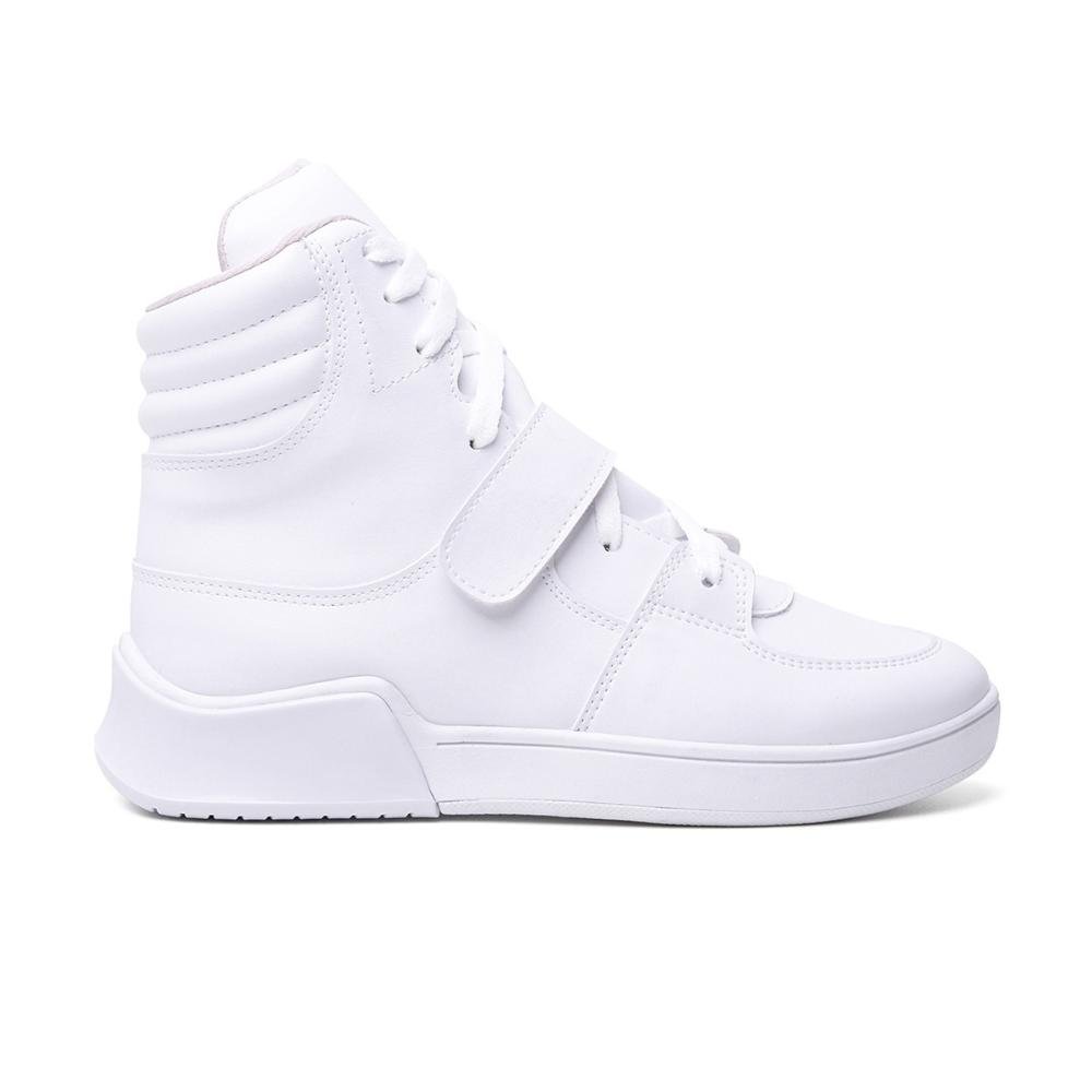 Tênis Feminino Esportivo Cano Alto Caminhada Branco 2