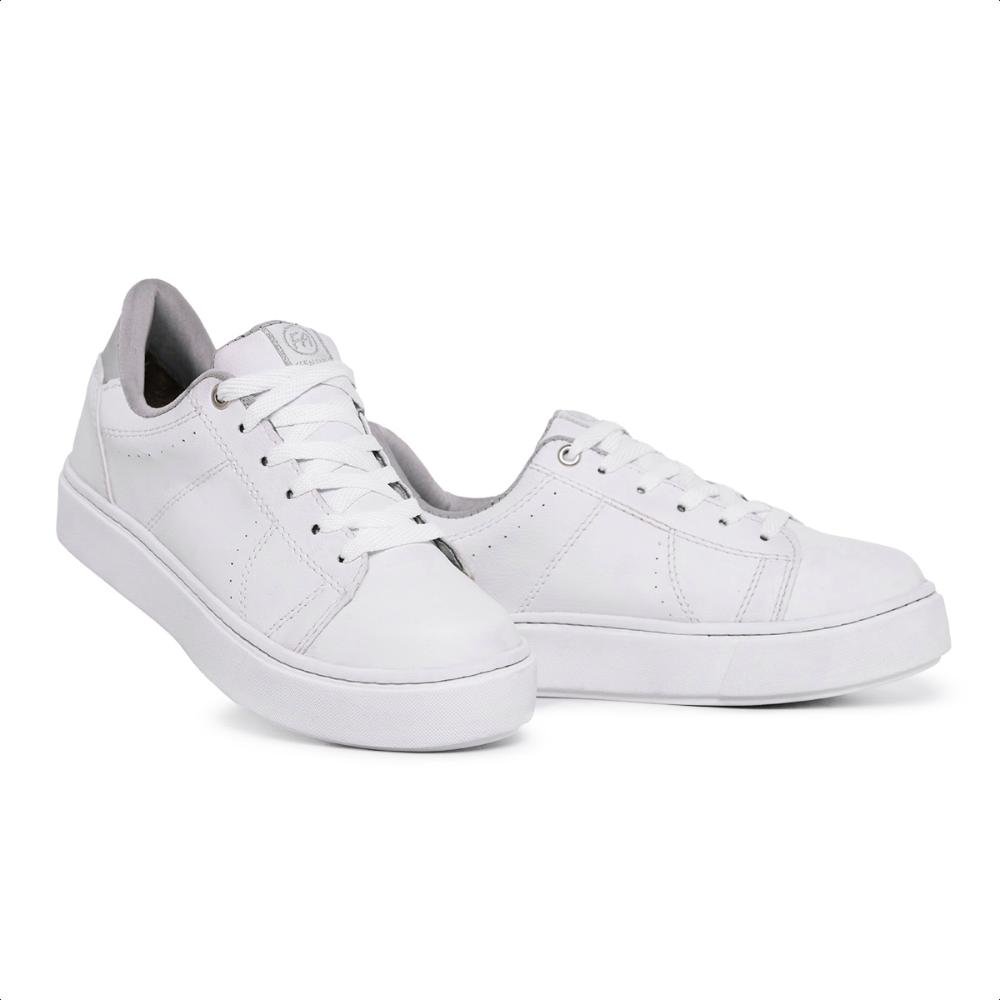 Tênis Feminino Casual Com Cadarço Confortável Versátil Branco 2