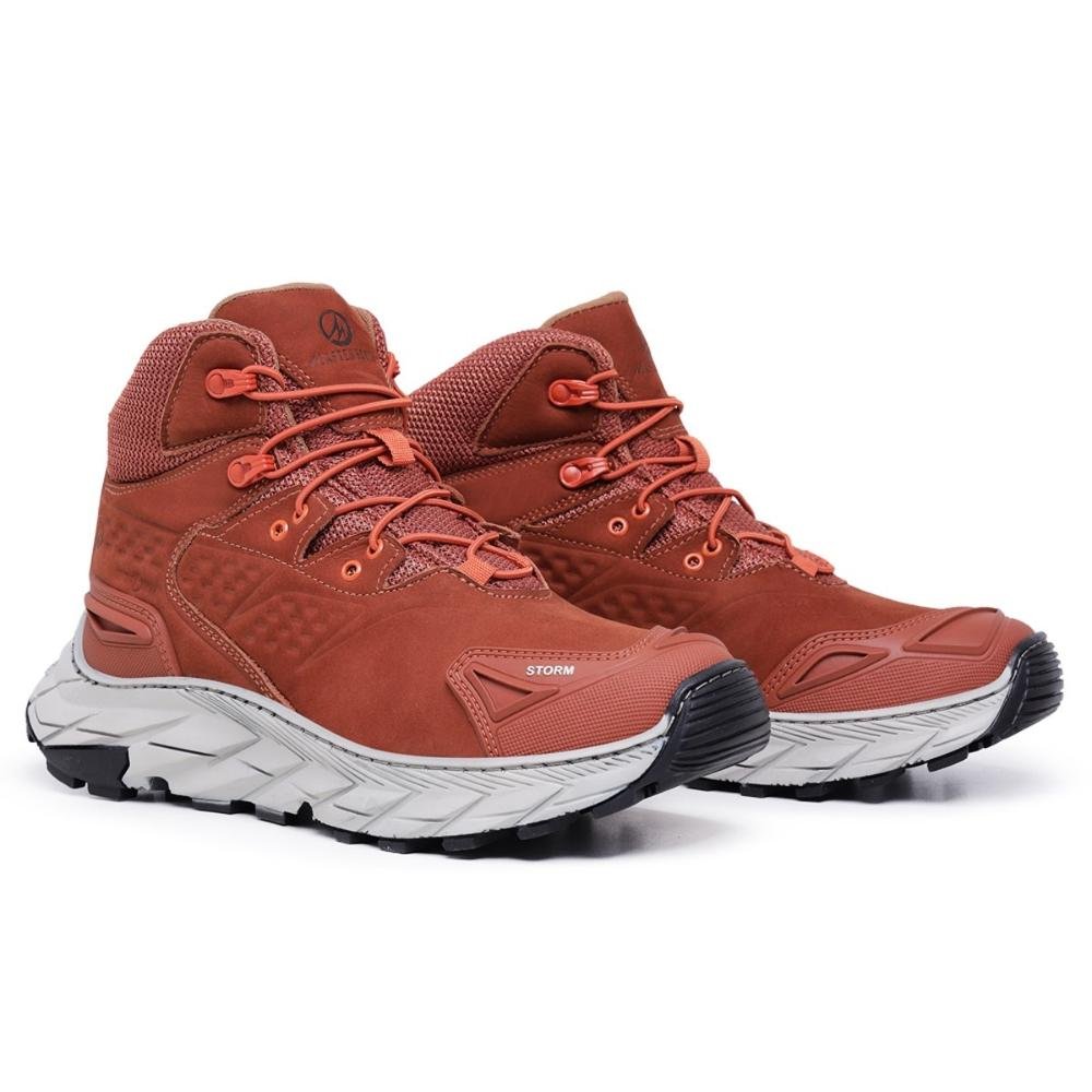 Bota Coturno Aventura Masculina Couro Confortável Trilha Marrom 3