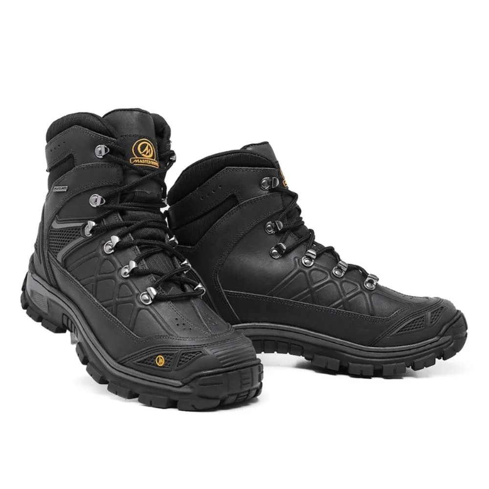 Bota Coturno Masculina Trilha Aventura Couro Resistente Preto 2
