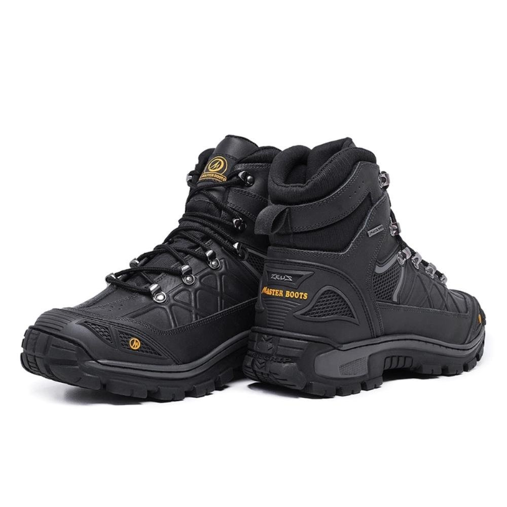 Bota Coturno Masculina Trilha Aventura Couro Resistente Preto 3