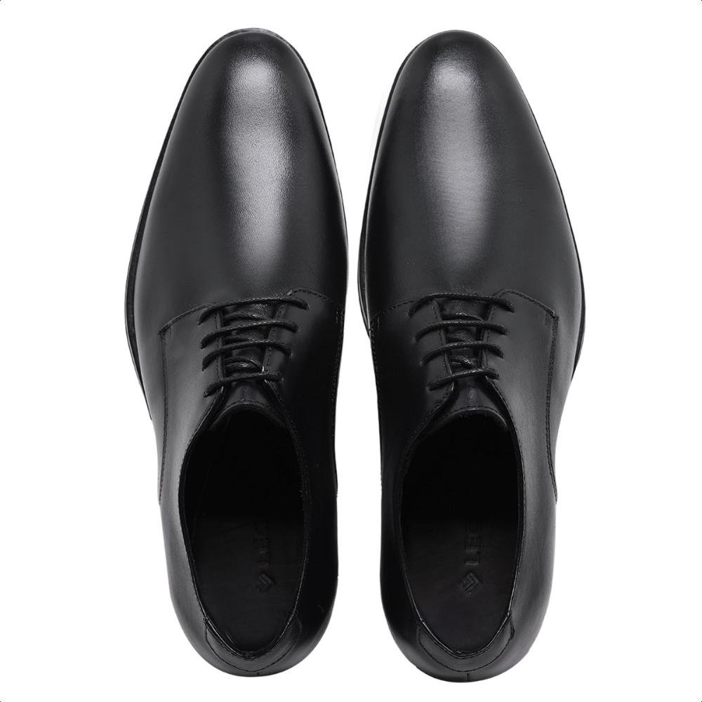Sapato Social Masculino Couro Elegante Confortável Preto 4