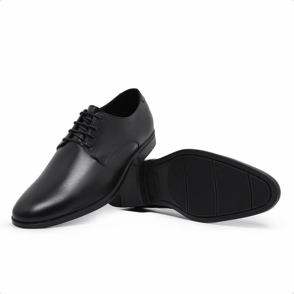 Sapato Social Masculino Couro Elegante Confortável Preto 6