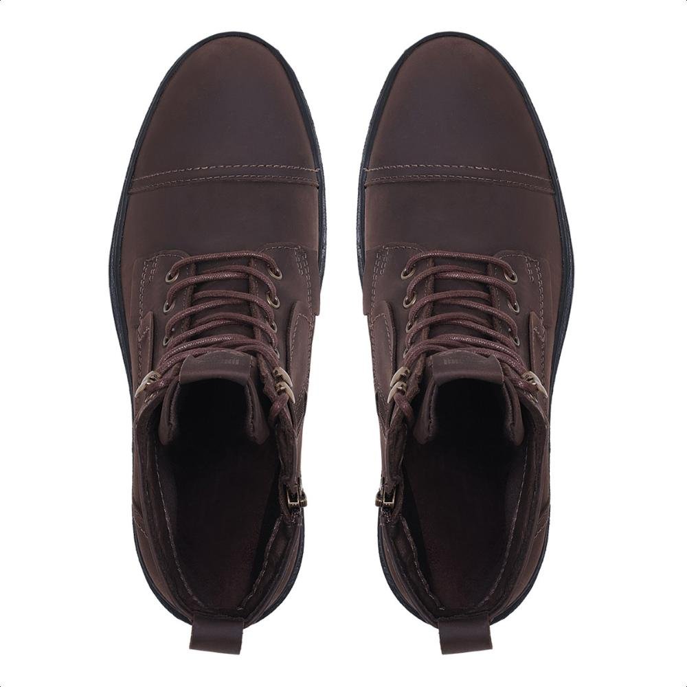 Bota Coturno Masculino Casual Couro Confortável Alaska Marrom 2