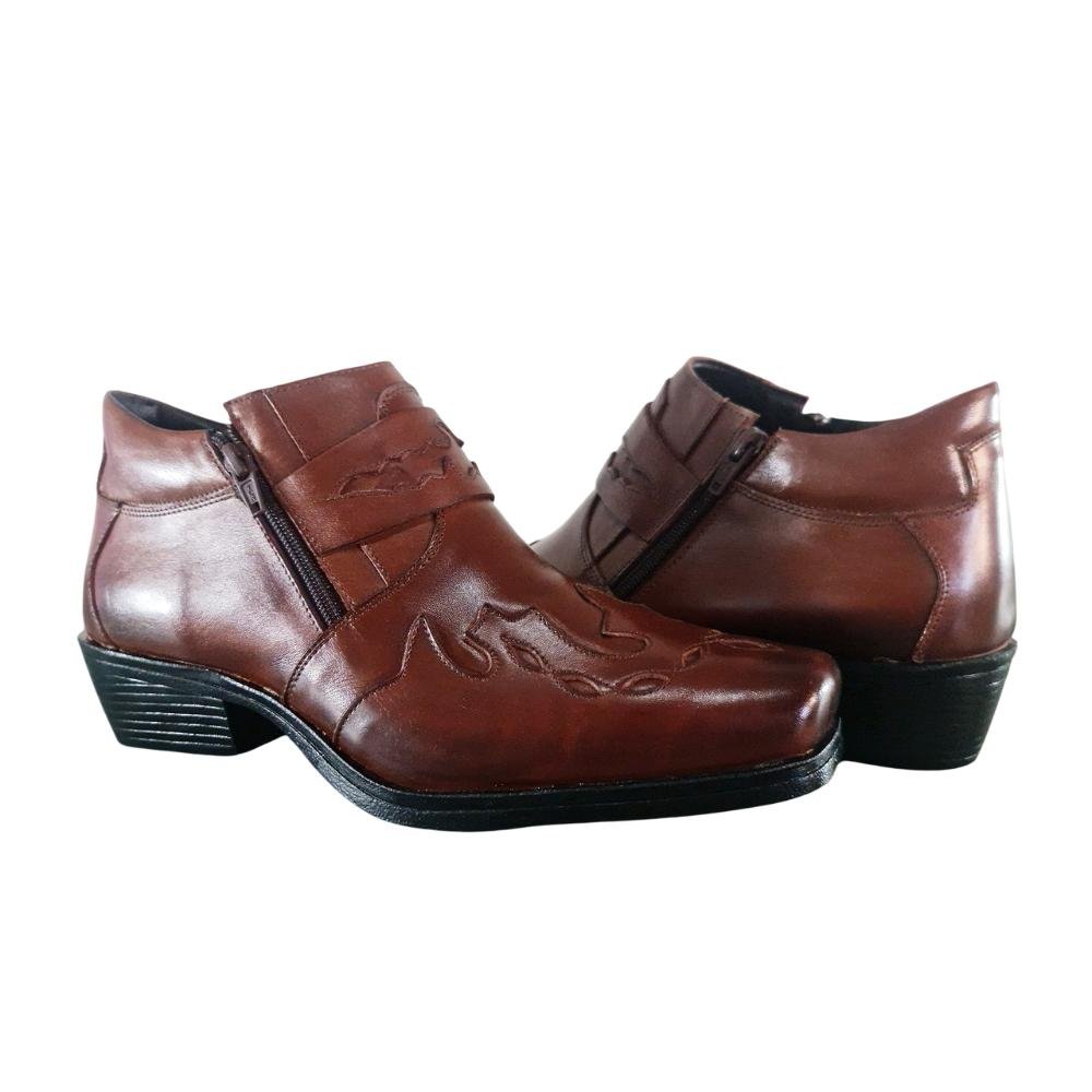 Bota Casual Jungle Masculina Couro Confortável Marrom 2