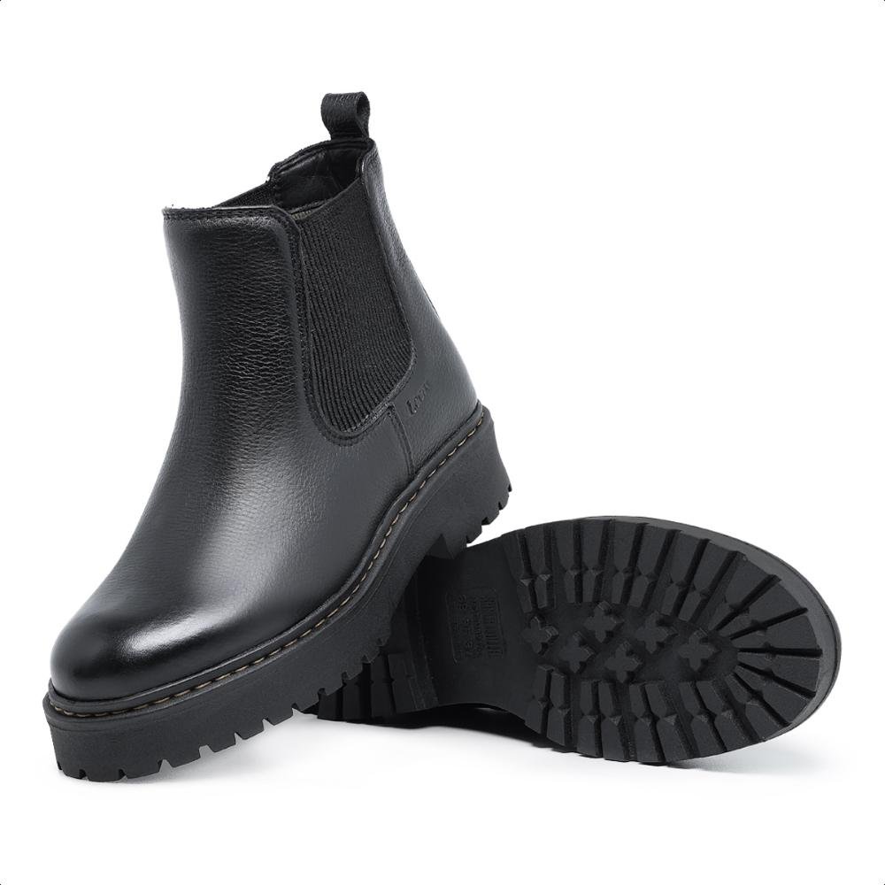 Bota Chelsea Feminina Couro Versátil Preto 2