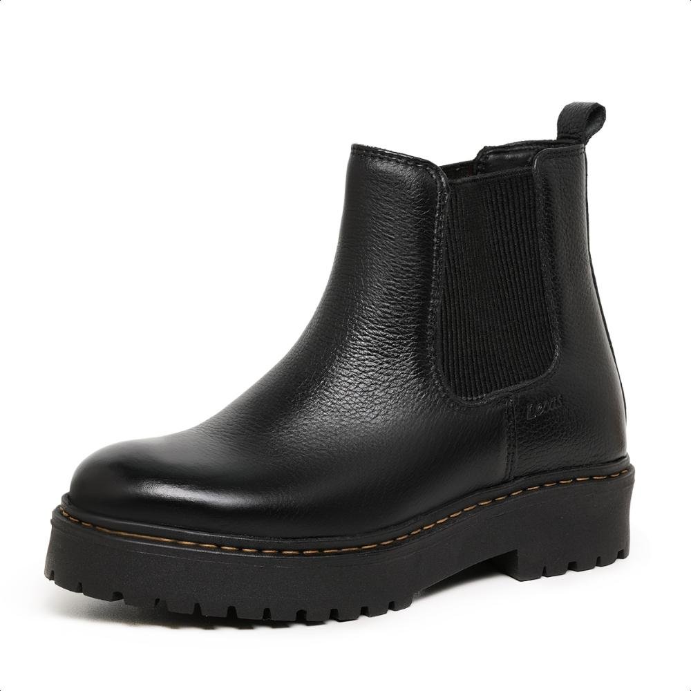 Bota Chelsea Feminina Couro Versátil Preto 5