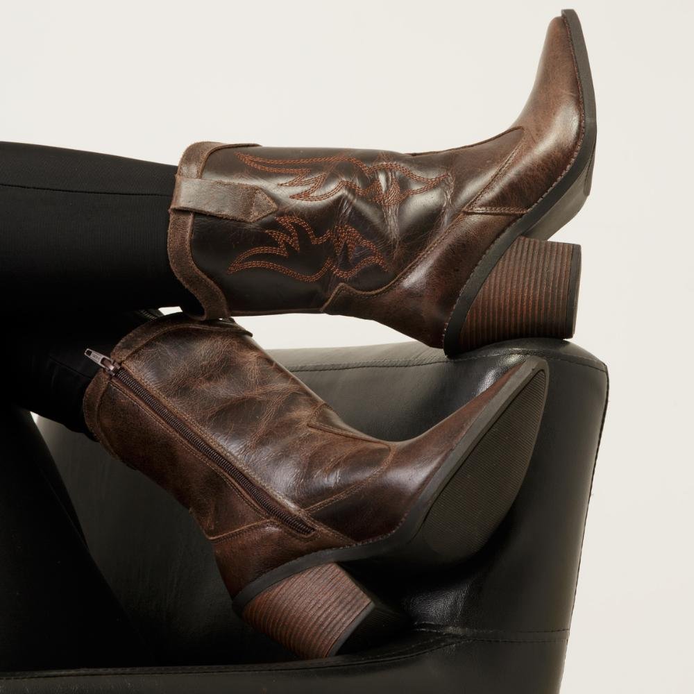 Bota Country Western Feminina Couro Personalizada 7