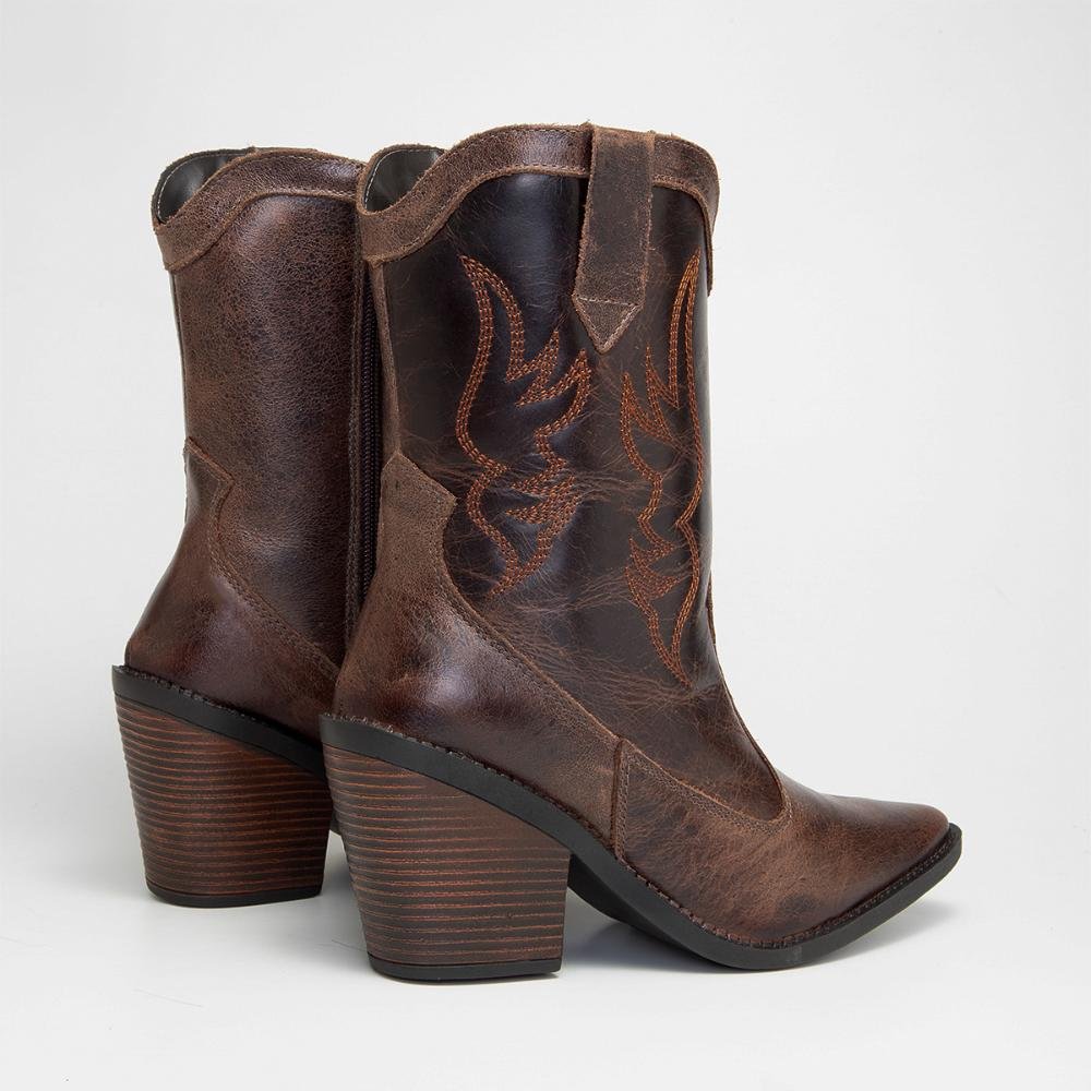 Bota Country Western Feminina Couro Personalizada 9