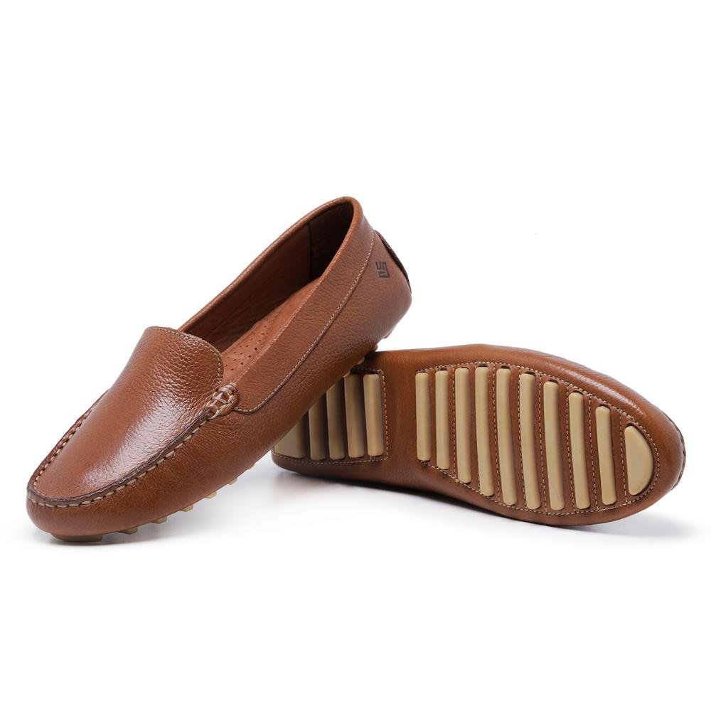 Tênis Mocassim Feminino Casual Confortável Dia a Dia Marrom 2