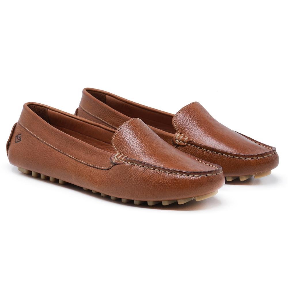 Tênis Mocassim Feminino Casual Confortável Dia a Dia Marrom 3