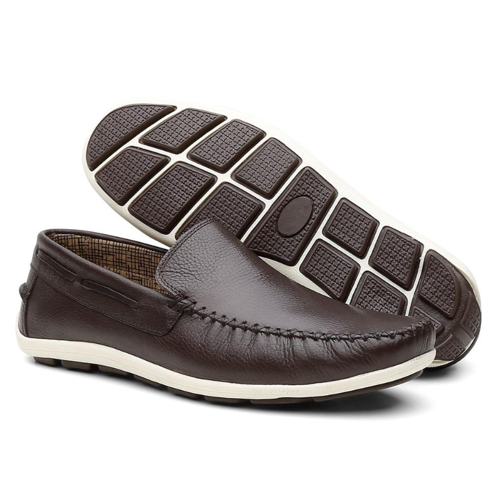 Mocassim Masculino Couro Conforto Dia a Dia