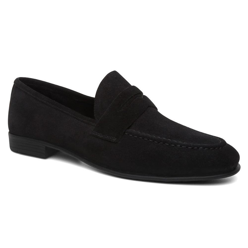 Mocassim Masculino Loafer Couro Estilo Conforto Preto 2